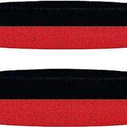 Moisture Wicking and Non-Slip Exercise Workout Cotton Headband for Men and Women Double Color (Color Black &Red | Pack of 2)-image-14