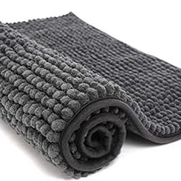 Roseate Shaggy Chenille Bath Mat (40x60 cm) Extra Soft Super Absorbent Anti Skid Door Mats for Home/Bathroom/Bedroom/Kitchen/Floor Mat (Grey) Pack of 1-image-124
