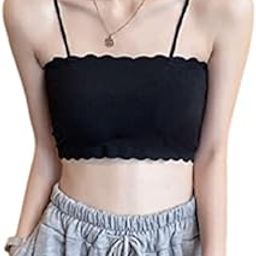 spagettie strap tank top bralette for women's girls free size fits upto 34 bust-image-9