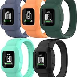 5-Pack Bands Compatible with Garmin Vivofit jr.3 Straps, All-in-one Silicon Stretchy Vivofit jr. 3 Replacement Band Wristbands for Kids Boys Girls-17