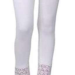 ARYANSH Shoppe Women's Stretch Fit Viscose Designer Bottom Lace Leggings (Free Size) (White)-image-98