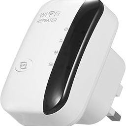 300M WiFi Wirel WiFi WiFi Ext with 2 Internal s for Home Office White UK Plug POPQ-19