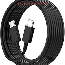 45W USB C to Type C compatible for Huawei Mediapad m6 , Nexus 6P , Note 8 , Nova , nova 2 , nova 2 plus , Hyve Pryme PD Fast Charging Cable with Rapid Data Transfer type c to type c - QC1 BLACK-5