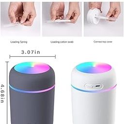VINKAL H2O Mini Humidifier With LED Lights, Ultrasonic Cool Mist Humidifier Large Capacity Water Tank | Desktop Cool Humidifier Auto Shut Off Modes | Aroma Diffuser for Home & Car-picture-26