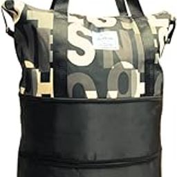 Duffle Bag Expandable Foldable Duffle Bag and Handle for Travel Rolling Luggage Bag Carry on Duffel Bag Travel Bag Large Weekend Bag Travel Bag (Wheels, Alphabets)-image-40