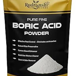 RUDRANSH HERBS Boric Acid Powder – Multi-Use Insect Repellent & Household Cleaner for Cockroaches, Ants, Bed Bugs, Carrom Board, Grain Storage & Kitchen Hygiene - 400gm-image-65