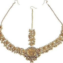 Ethnic Wedding Bridal Navratri Garba Oxidized Silver Maang Tikka Tika Matha Patti for Women and Girls-image-7