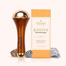 PANASH WELLNESS Face Massager Acupoint Kansa Wand Massager With Wooden Handle For Detoxification And Deep Relaxation-30