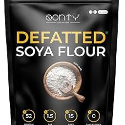 Qonty Defatted Soya Flour | 52% Protein, 1.5% Fat | Lab Tested | 8 gm Protein Per Roti | No Preservatives | Gluten Free | Rich in Micro Nutrients (750 g)-28