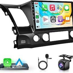 1G 32G Android Car Stereo Radio for Honda Civic 2006-2011 Apple CarPlay, Rimoody 10.1 Inch Touch Screen GPS Navigation WiFi Android Auto Mirror Link Bluetooth FM HiFi SWC AHD Backup Camera-11