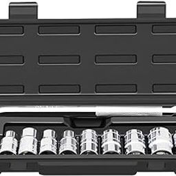 Quicknik Heavy Duty Socket Wrench Spanner 10 Pieces Chrome Vanadium Hand Tool Kit Set For Repairing Work, DIY, Auto Repairs Car & Bike-13