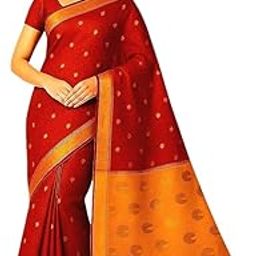 Fashweave Maheshwari Cotton Silk Checked Saree with Woven Border & Golden Zari Pallu – Elegant for Women-image-3