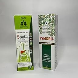 Bharti Ayurveda Zemliv & Zymoril Herbal Syrup Combo | 225ml Each | Liver Tonic & Appetite Stimulant | Ayurvedic Digestive Health Support-26