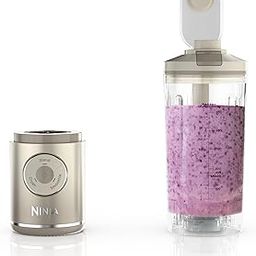 Ninja Blast Max, Portable Blender + Twist & Go, Personal Blender, Ninja Blender, Smoothie, Blend, Ice Crush, 3 Programs, Cordless, 22 oz removable Vessel, Dishwasher Safe, Leakproof, Cream, BC251IV-23