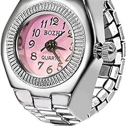 Stainless Steel Analog Watch Style Strechable Finger Ring Fancy Jewellery for Women (Free Size)-image-31
