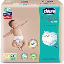 Chicco Comfy-Pro Pant Style Baby Diapers | Anti-bacterial benefits | Ultra Soft & 12hrs protection | Wetness indicator & Disposing Tapes - New Born, 70 Count, Upto 5kg-image-66