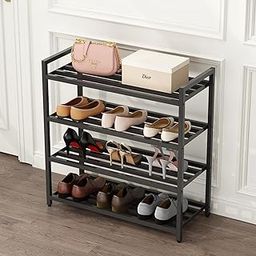 Amazon Brand - Umi 4 Layer Shoe Rack For Home Chappal Stand Sneakers Slippers Stand Footwear Bookshelf Storage Organizer Kitchen Storage Rack Portable Shoe Rack Metal Frame - 70.5x25.5x71cm-image-80