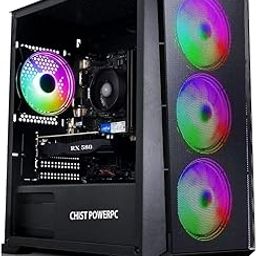 CHIST Gaming Tower PC AMD Radeon Graphics Windows AMD Ryzen 5 5600G/ 16GB 8x2 DDR4 Ram 1TB HDD/ 256GB NVME SSD/ 800 Watt PSU (Black)-17