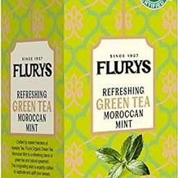 Flurys Green Refreshing Organic Moroccan Mint 42.5 Grams, 25 Tea Bags-3