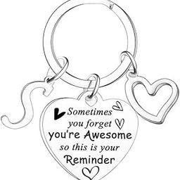 Inspirational Keyrings for Men Women Letter Keyring Initial Alphabet Keychains Birthday Christmas Gifts - A-picture-34