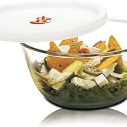 SIGNORA WARE Borosilicate Glass Mixing Bowl with Lid & Steam release Knob | Microwave & Oven Safe | Heat Resistant | Direct Fridge to Oven | for Storing, Reheating & Serving | (500ml | Clear )-14