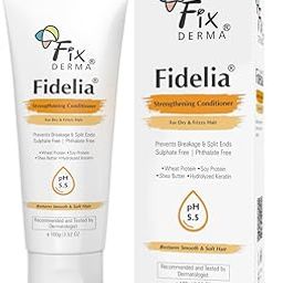 Fixderma Fidelia Strengthening Conditioner with Shea Butter & Wheat Protein for Frizzy & Dry Hair | Conditioner for Women & Men | Hair Conditioner - 100gm (Pack of 1)-51