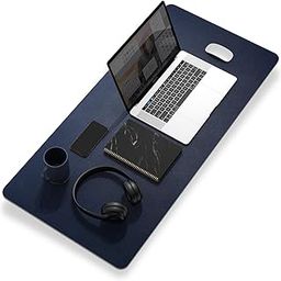 SYGA Desk Pad Protector Waterproof PU Desk Mat Blotters on Desktop Laptop Computer Gaming Keyboard Mouse Pad Non-Slip Desk Writing Mat Cover for Office & Home 90CM * 45CM Blue & Yellow-13