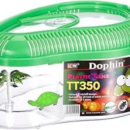DOPHIN TT-350 Adult Turtle Tank Aquarium and Carrier with Lid, Ramp | Perfect for Turtle, Lizard, Crab Fish and Other Small Fish, Safe and Prevents from Escaping | Original Import from TUNAI Store-12
