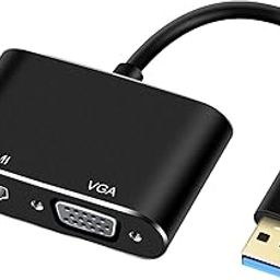 USB to VGA Adapter,USB 3.0 to VGA Adapter, USB to HDMI VGA Sync Output, Support Max Resolution 1080p for Windows 7/8/8.1/10 Desktop Laptop PC Monitor (Black)-image-23