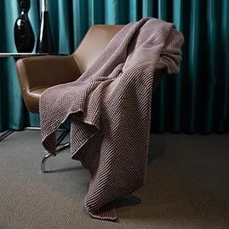 Oyvu Luxury Throw Blanket | 100% Cotton Waffle | Dual Tone Cozy Purple | Soft, Lightweight, Breathable | Blanket for Living Room, Sofa, Bed, Chair, Picnic | 51" x 75" | Pack of 1-image-97