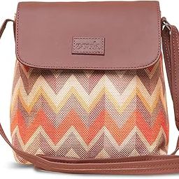 Tidal Wave Printed Women's Hand Crafted Vegan Leather Multicolour Flap Sling Bag-52