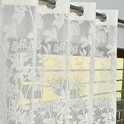 Rashee Creations Premium Sheer Net Lilli Design Transparent Curtains for Door- 7 Feet (Pack of 1) Cream-picture-25