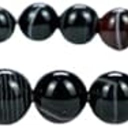 ManakGems Real & Precious Natural Black Agate Stone Kala Hakik Stone Original Bracelet Black Agate Bracelet for Women & Men Kala Haqiq Stone Bracelet Black Stone Bracelet-image-34