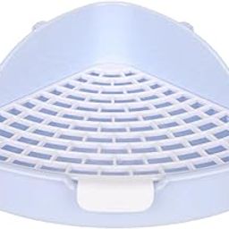 ATORSE® Medium Rabbit Litter Box Potty Triangle with Grid for Chinchilla Rabbit Blue-32