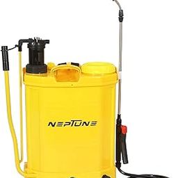 Neptune Simplify Farming Battery and Manual 2 in 1 Knapsack Sprayer | 12V x 8Amp | High Pressure Sprayer | 20L Tank | Get 4 Nozzles | Suitable for Agriculture & Garden Spraying, Design-4