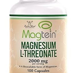 Magnesium L Threonate Capsules (Magtein) – High Absorption Supplement – Bioavailable Form for Sleep and Cognitive Function Support – 2,000 mg – 100 Capsules-23