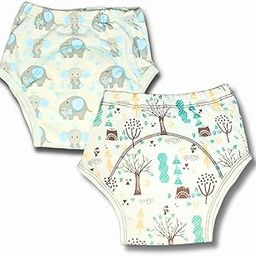 Kindermum® Cotton Pull-Up Padded Underwear – Set of 2 | Reusable Potty Training Pants for Toddlers | XL (14–17 kg, 24–36 Months) | Multicolour-13