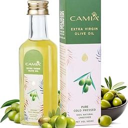 CAMIA - Organic Cold Pressed Olive Oil for Hair & Skin | Helps Manage Variety of Skin Problems Including UV Damage | Strengthen Hair Roots | Deeply Moisturizes Skin | 100 ML Glass Bottle-18