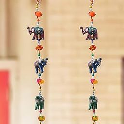 Fashion Bizz Handicraft Rajasthani Elephant Wall/Door Hanging Screen Toran Set of 2 Pcs (Design 1)-image-17