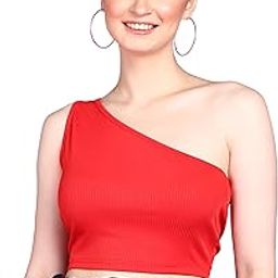 Casual One Shoulder Ribbed Crop Top for Women || Sleeveless Crop Top for Women || Latest Stylish Women Crop Top for Summer || Ribbed Crop Top for Women-image-19
