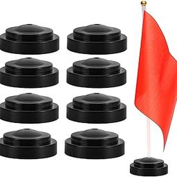 DHER 8pcs Mini Flag Base Flag Base for Flag Pole Mini Table Flag Holder Mini Table Flag Holder 20g Base Carrier Office Desk Carrier (1 Hole)-picture-22