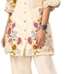Colourful Embroidered Cotton Co-Ord Set-image-78