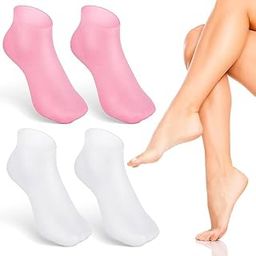TRK®Moisturizing Hydrating Gloves &Socks for Repairing Dry Cracked Aging Hands&Feet Gel Socks Moisture Socks SPA Socks(PINK)-image-23