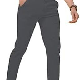 Men's Slim Fit Cargo Trousers | Stretchable Formal Men Trousers | Stylish Slim Fit Trouser for Men | Polycotton Knitted Fabric Pant for Man-image-82