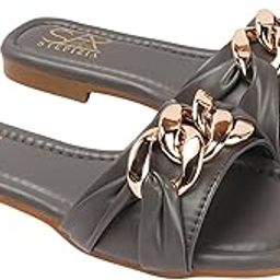 Women Pu Flat Slipper Lightweight and Breathable | Fashion Footwear – Comfortable & Stylish Everyday Wear | Perfec for Casual, Office, Parties-image-70