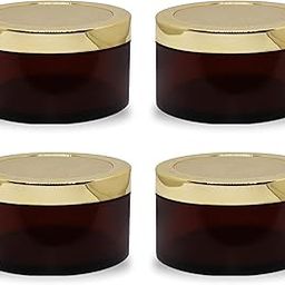 Amber San Jars with Golden Cap & Inner lid for Creams, Gels, Body Scrub & Butter, Leak-proof Reusable Refillable Portable Cosmetic Container for Makeup & DIY Products - 50gm (Pack of 4)-41