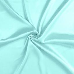 DLK Plain Silky Satin Dress/Pillow Cover/scrunches Fabric Plain Material Silk and Shine Fabric Material (Width:- 44")(Aqua Blue,1 Meter), Solid-image-108