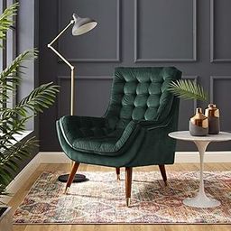 Fine Wood Art Wing Back Chair for Living Room | Wing Chair for Living Room/High Back Arm Chair/Ideal for Home Colour (Peacock)-image-62