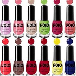 Volo True Wear High Gloss Impresso Nail Polish Sets of 12 Nail Paints(Purple, Pink, Nude, Green, Magenta, Peach, Red, Nude, Red, Red, Yellow, Blue) 60 ML-image-92