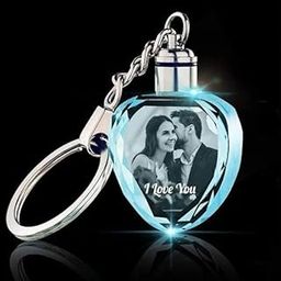 Picture Personalized LED Keychain/Keyring, customized Photo Printed Crystal Keychain for Valentine Gift, Anniversary, Birthday, For Men and Women, Multicolor (Pack of 1) girls-image-80